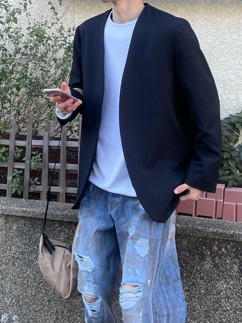 Balance collarless jacket