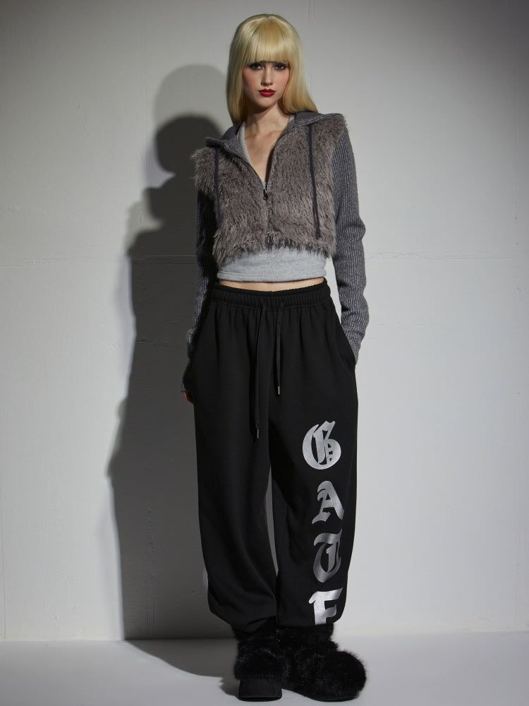 ANGORA FUR ZIP-UP