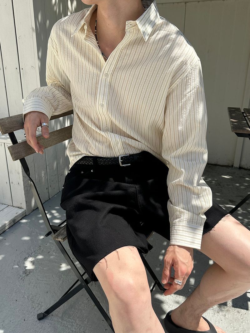 Cutting cotton short pants(2color)