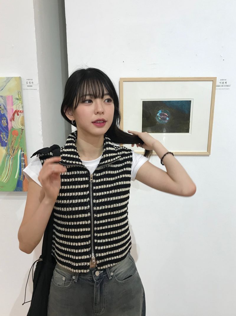 Arco iris（アルコイリス）の「Nismo stripe knit vest（Tops）」