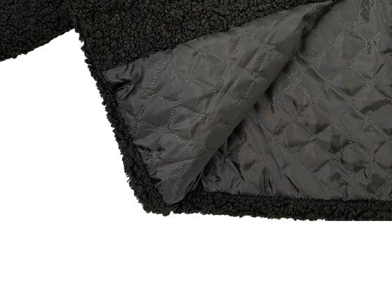 Anju Fur Collar Quilted Short Jacket