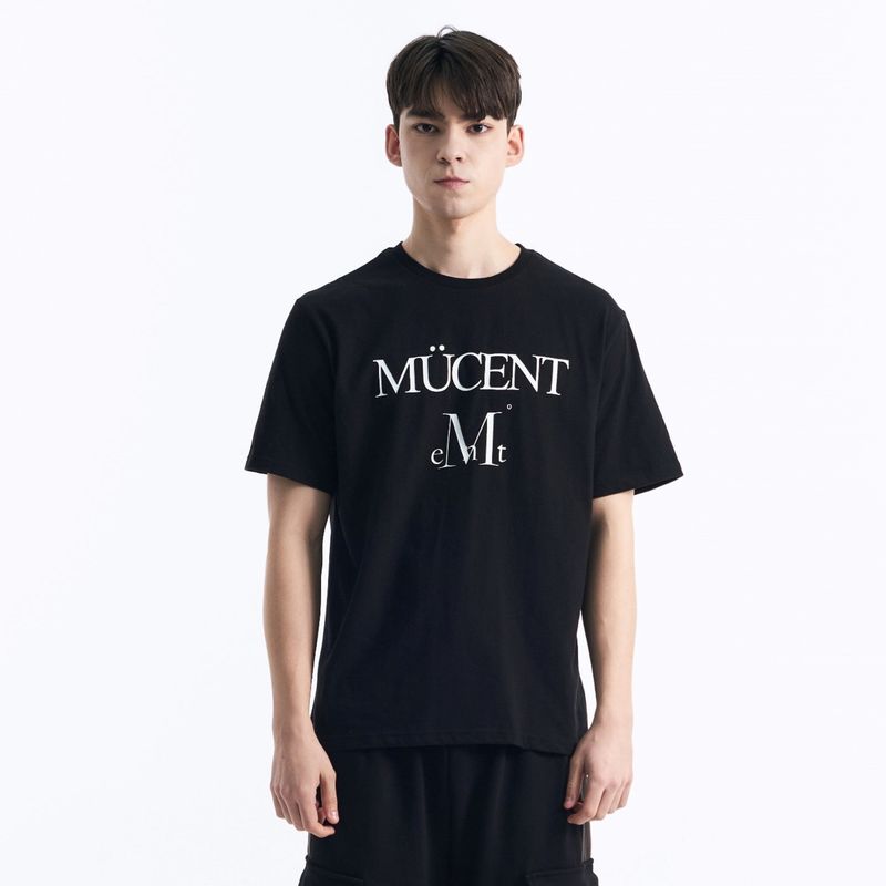 MUCENT(ムセント)の「BASIC LOGO HALF T (Black, White) (Tops)」
