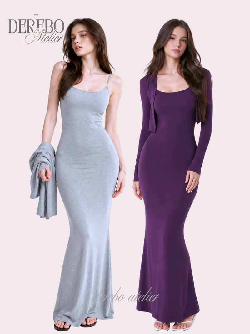 dereborujo（ドレボルゾー）の「Violet Sleeveless Long Dress Cardigan Set (REGULAR)（Dresses）」