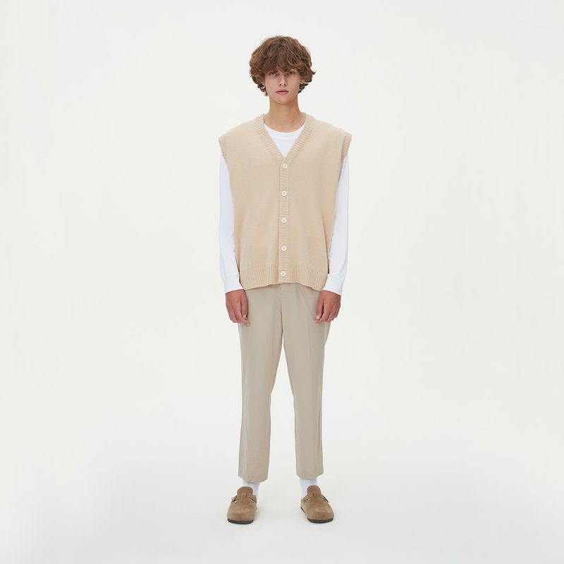 BLONDNINE（ブロンドナイン）の「BUTTONS KNIT VEST_BEIGE（Tops）」
