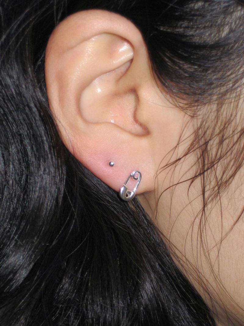 [925Silver] セーフティーピンピアス
