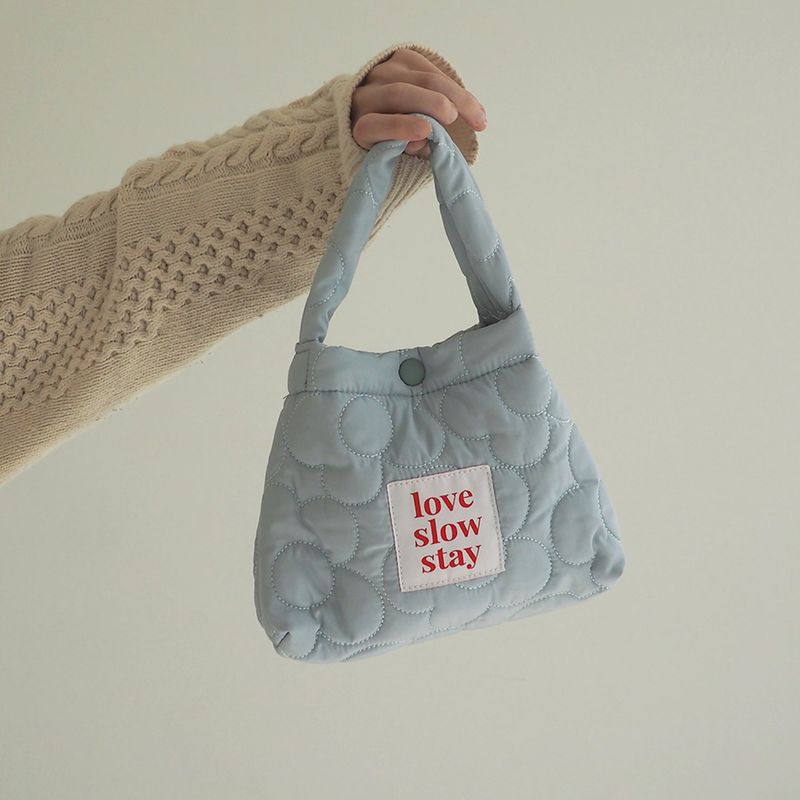 flower padding tote-sky