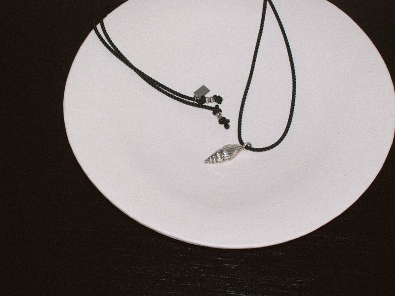 Silver sora necklace [black]