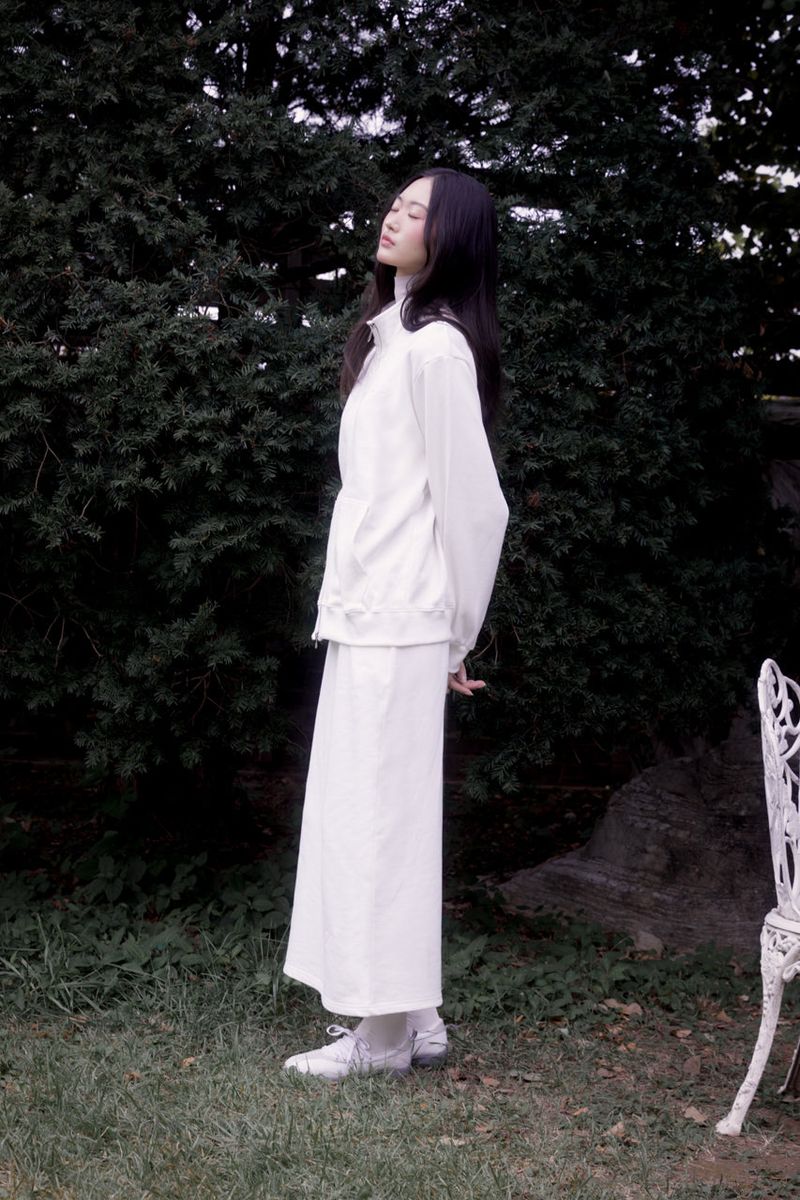 Lettering Classic Long Skirt (IVORY)
