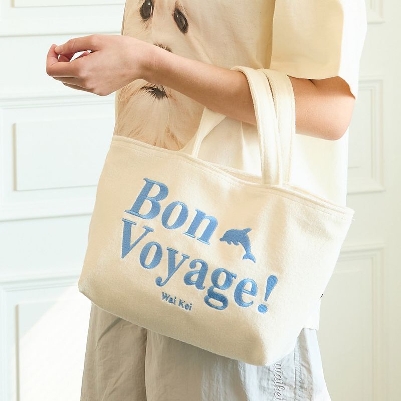 Bon voyage terry small tote bag