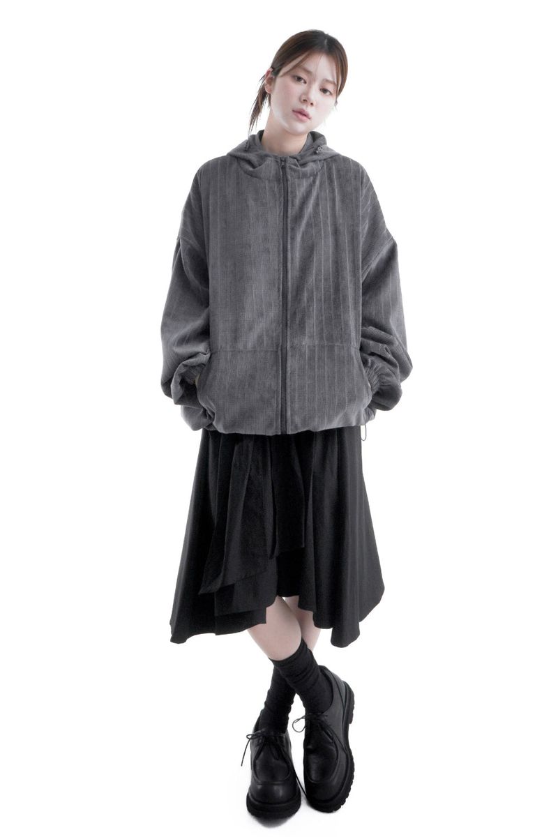  STRING VELLVET  HOOD JACKET