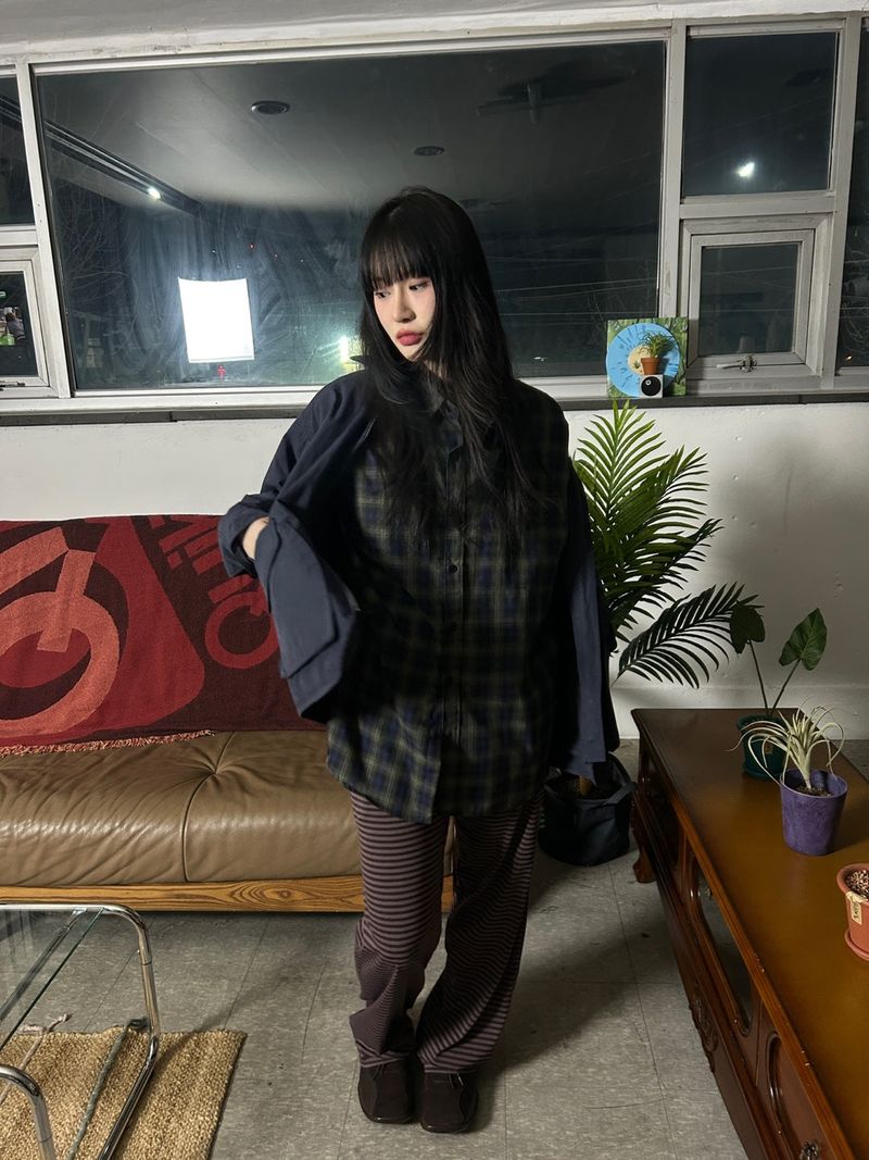 (3colors) stripe natural pants
