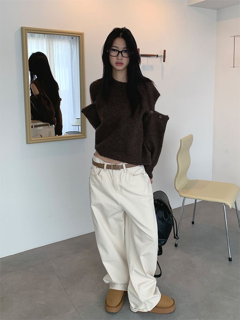 KATE OPENED BUTTON KNIT (2C)