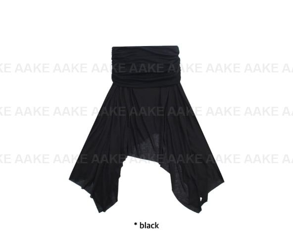 SHEER WRAP UNBALANCE SKIRT