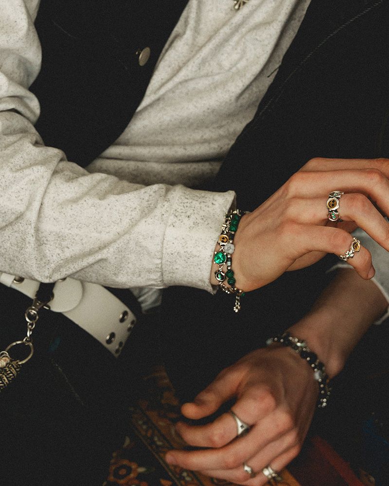 Clover eyes cubic chain (925 silver)