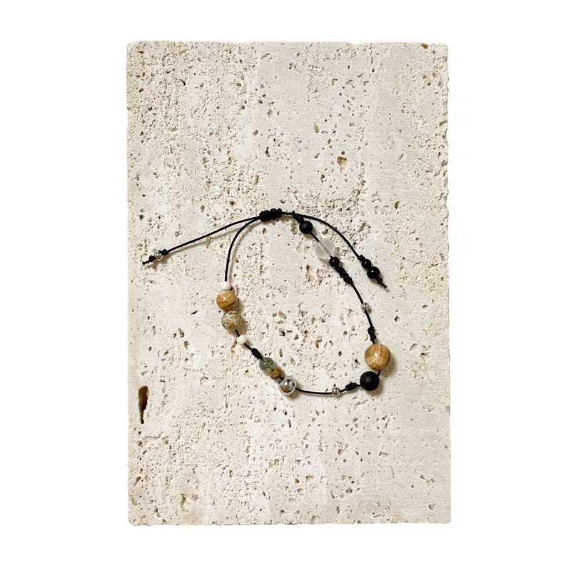 The grain of wood gemstone bracelet
