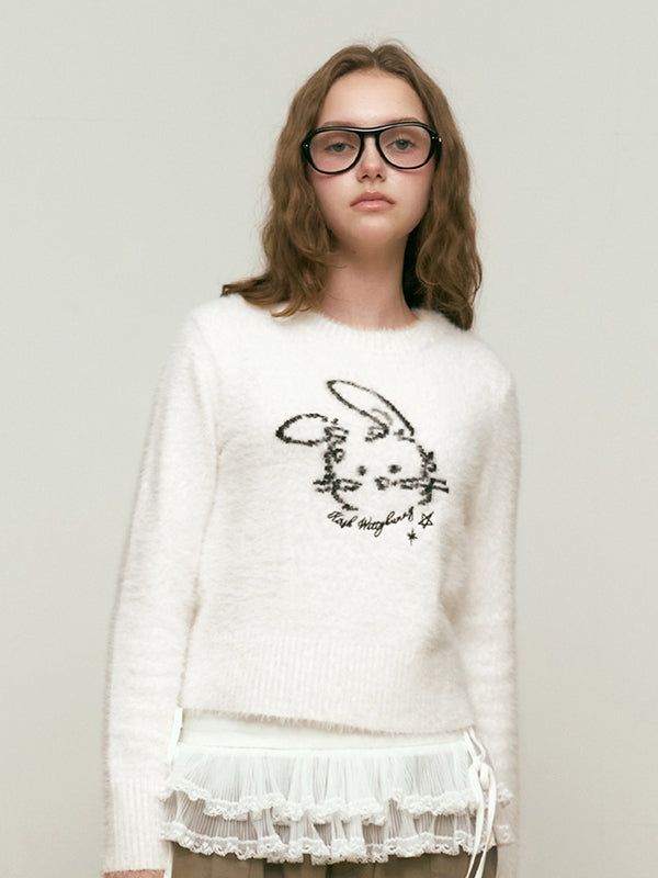 KIRSH（キルシー）の「WITTY BUNNY JACQUARD KNIT [IVORY]（Tops）」