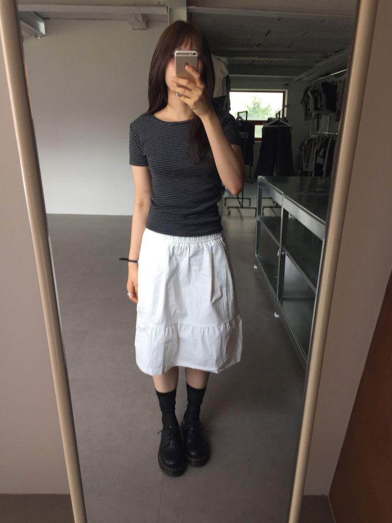 v midi skirt (3color) 