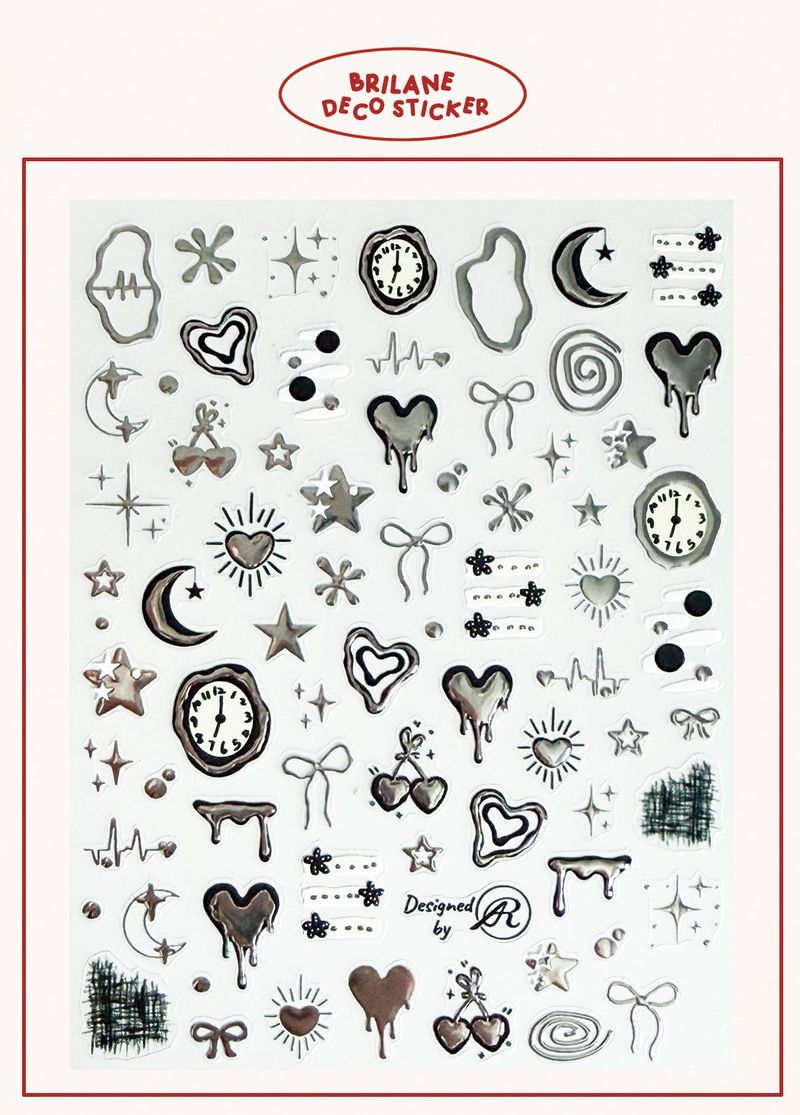 Camera Nail Deco Sticker Set (03 Midnight Doodles)