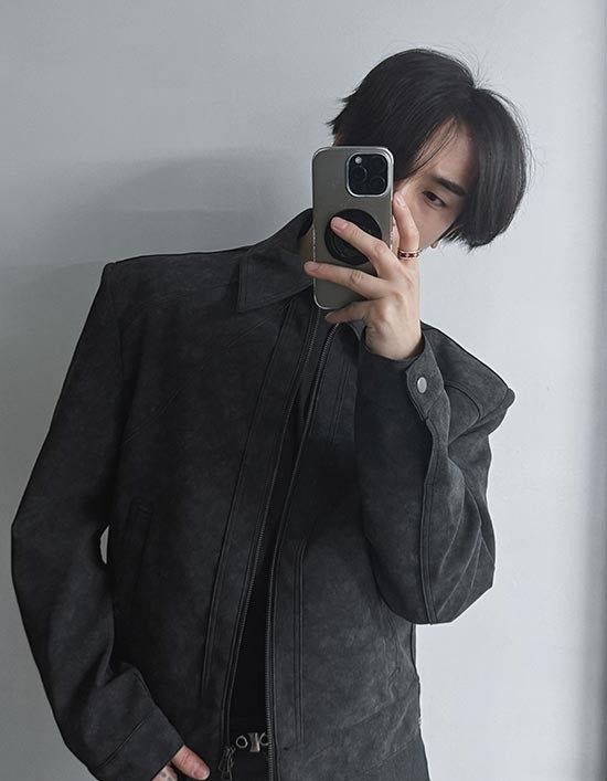 ASCLO（エジュクロ）の「[A-O0027] パワーショルダーレザージャケット (2色)（Jackets/Outerwear）」