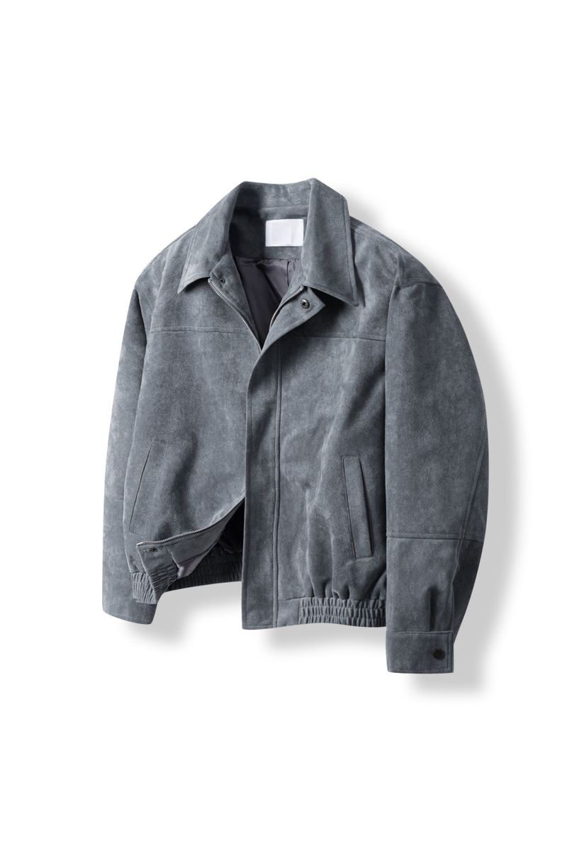 Brandt incision suede cropped jacket
