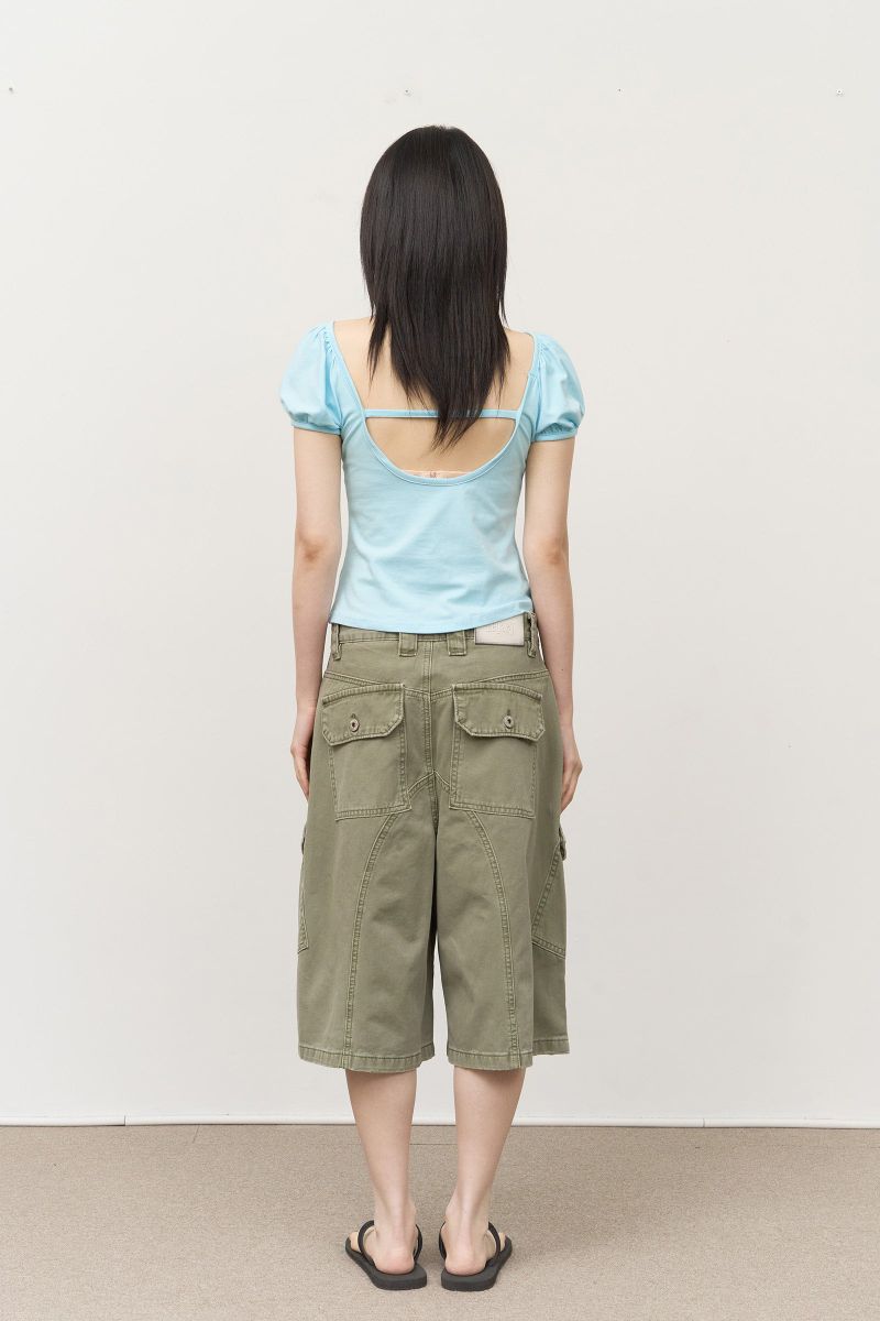 (W) Bloom Shirring Top