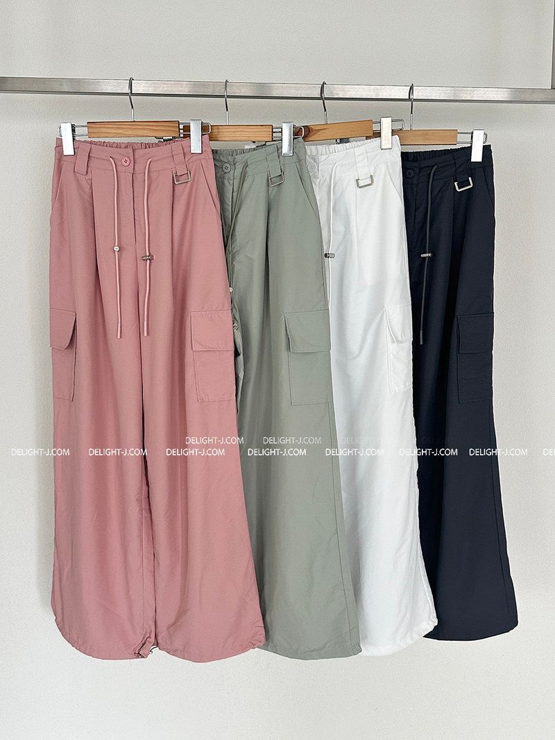 Nikki String Jogger Wide Cargo Pants