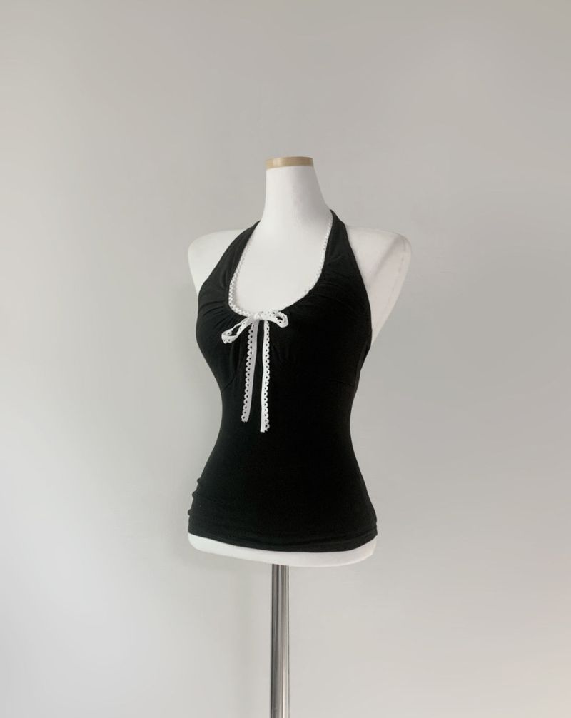 Sidia strap halter top (black)