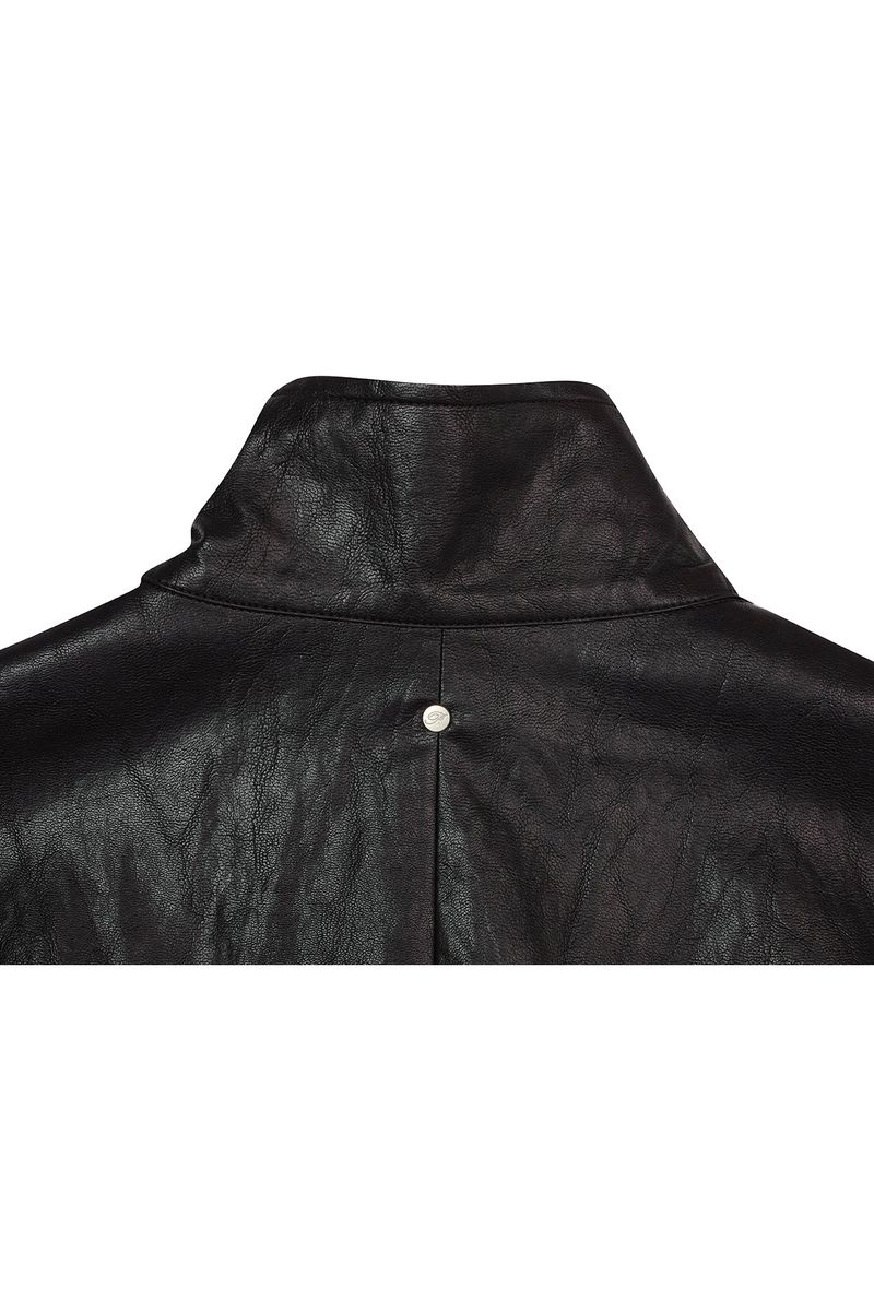 THALIA LEATHER JACKET deep brown