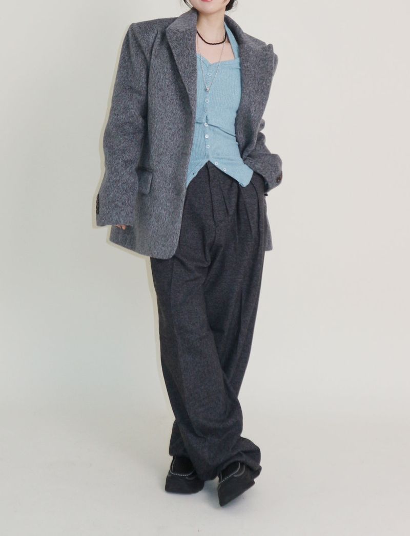 Winter Alpaca Formal Single Jacket (Wool Jacket) (Lining 2 Ounces)