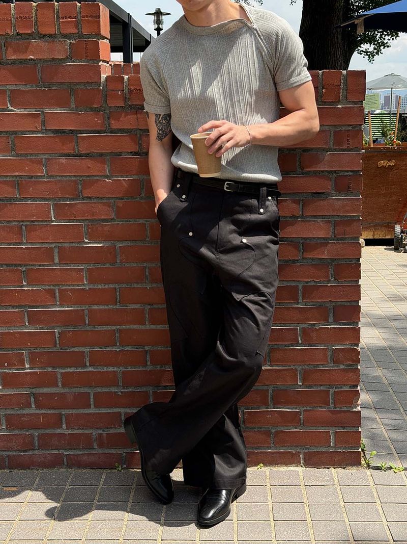 [Unisex] Western semi flare pants(2color)