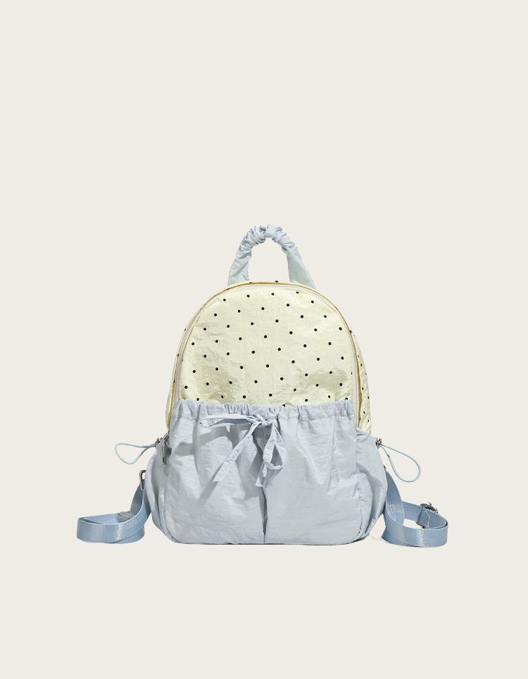 Ribbon Polka Dot Canvas Backpack – Cute College & Commuter Bag