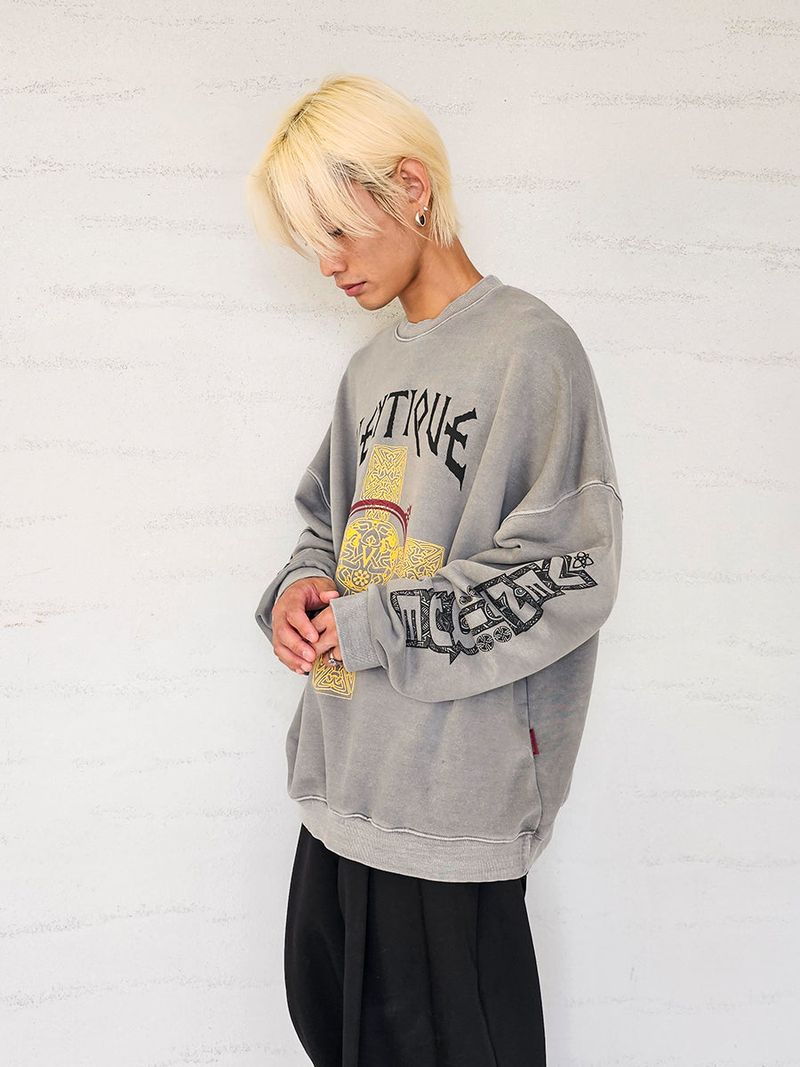 VENTIQUE Pigment Holy Sweatshirt 2colors