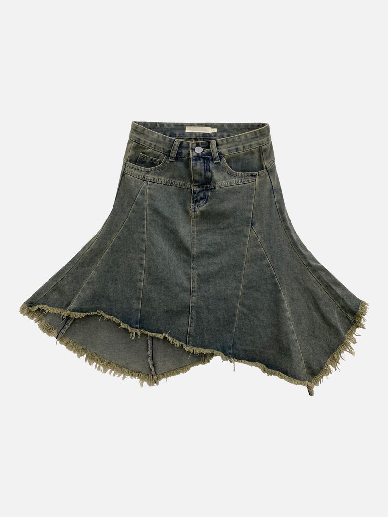 Fray Vintage Denim Skirt (1c)