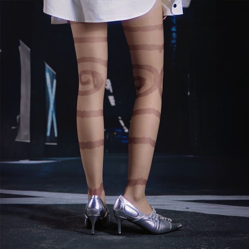 SEXXDEVIL Infinity Circle Print Pantyhose
