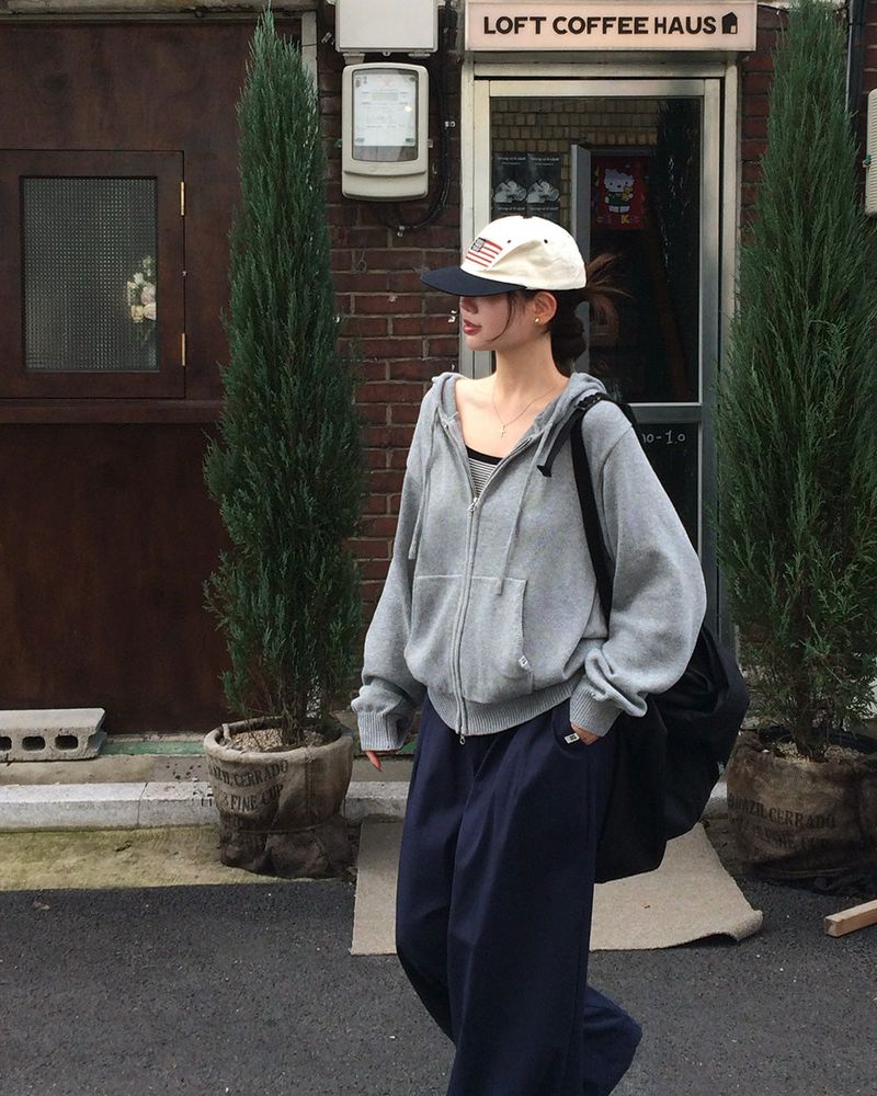 [ORIGINAL] Breeze Knit Hood Zip-Up