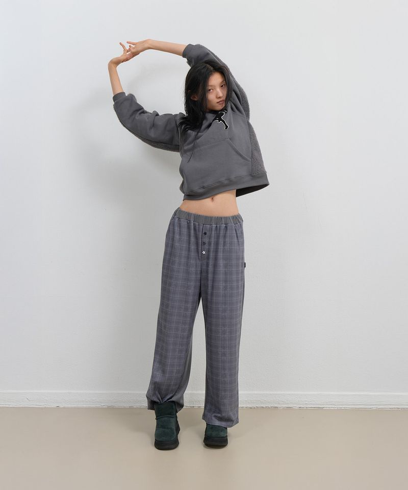ojos（オホス）の「チェックスリープジャージパンツ / チャコール（パンツ）」