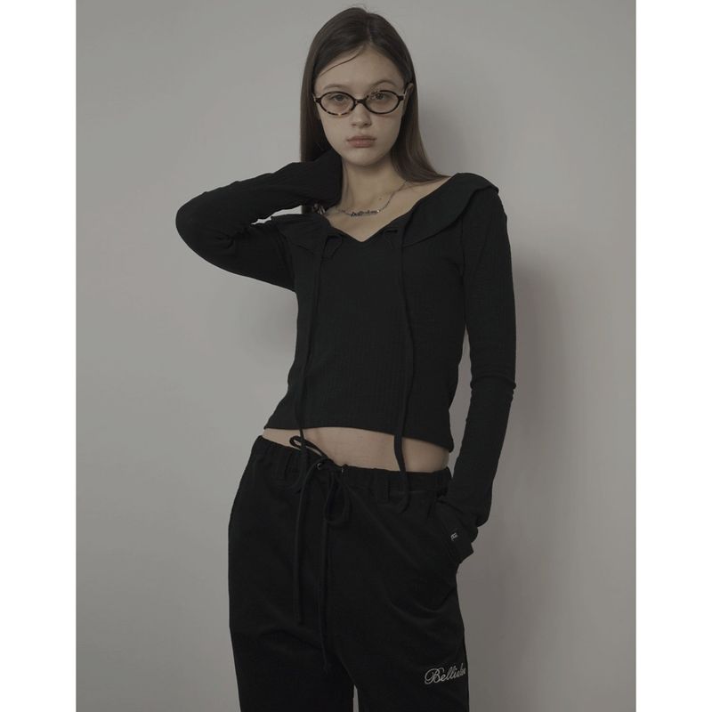 COTTON CANDY PANTS-BLACK