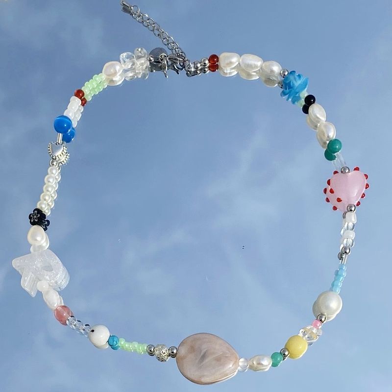 RUNDS(ランド)の「love mix necklace (pink mix)(Accessories)」