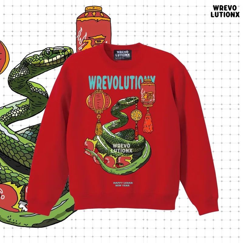New Year Snake Year Sweatshirt (Red) 