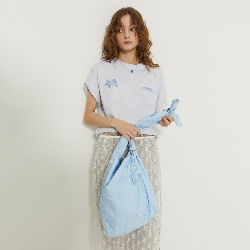 Crochet key ring_sky blue