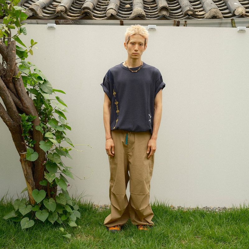 Sewing stuff half T-shirts / Navy