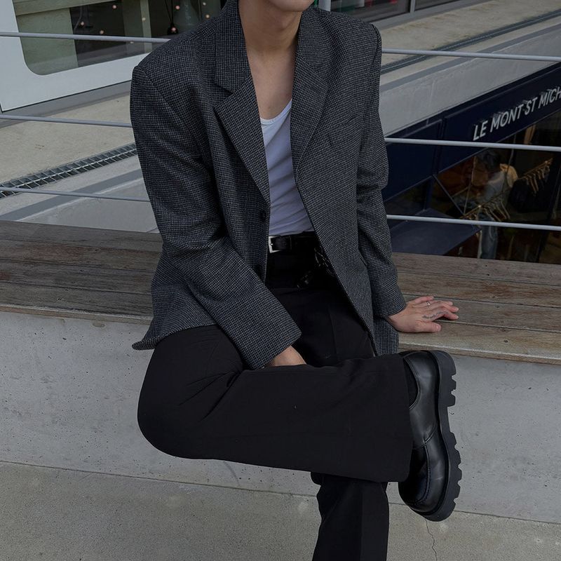 ASCLO Wool Houndstooth Jacket (2color)