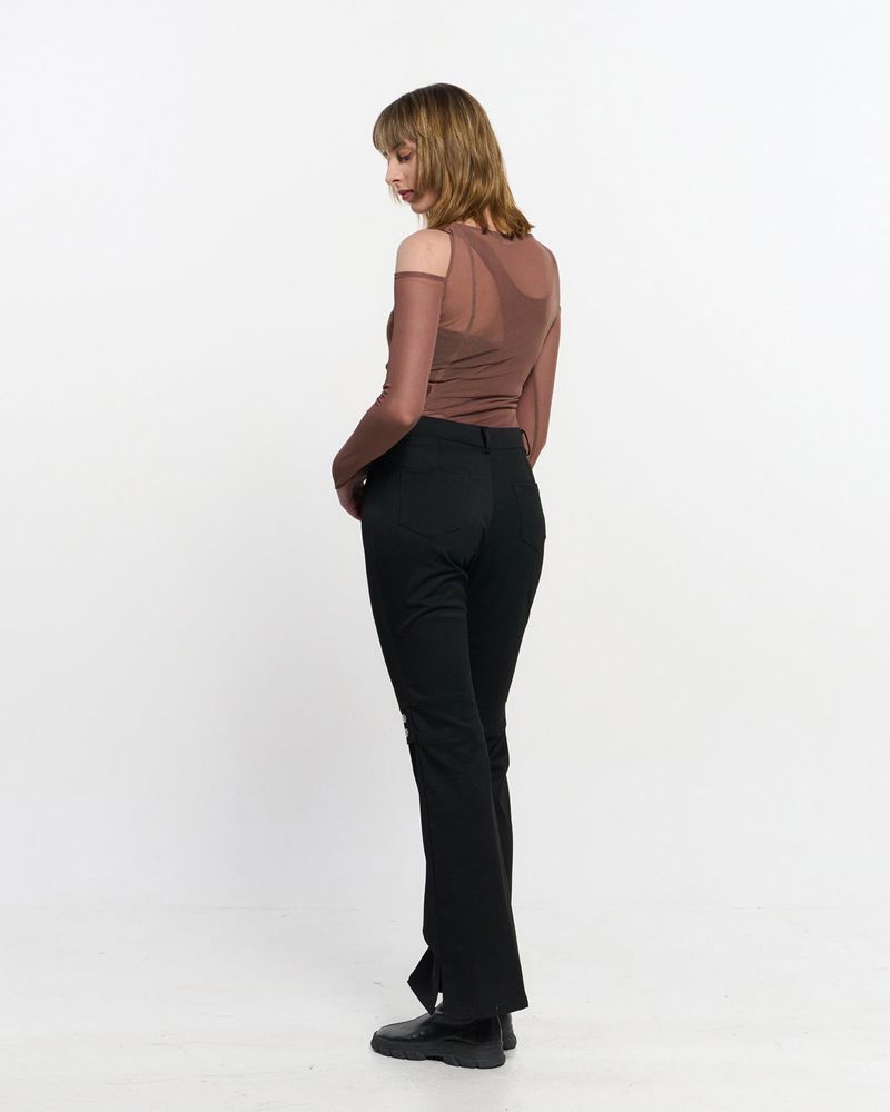 In&Out Knitted Top _  BROWN
