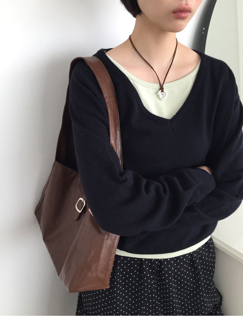 ロウキーバックルショルダーバッグ (3color)