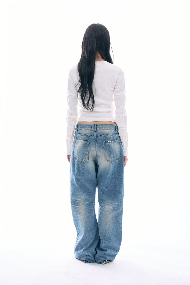 Vega washed denim pants