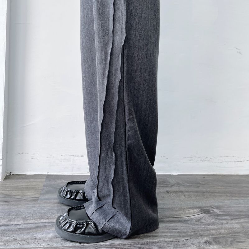 Charcoal Draped Trousers