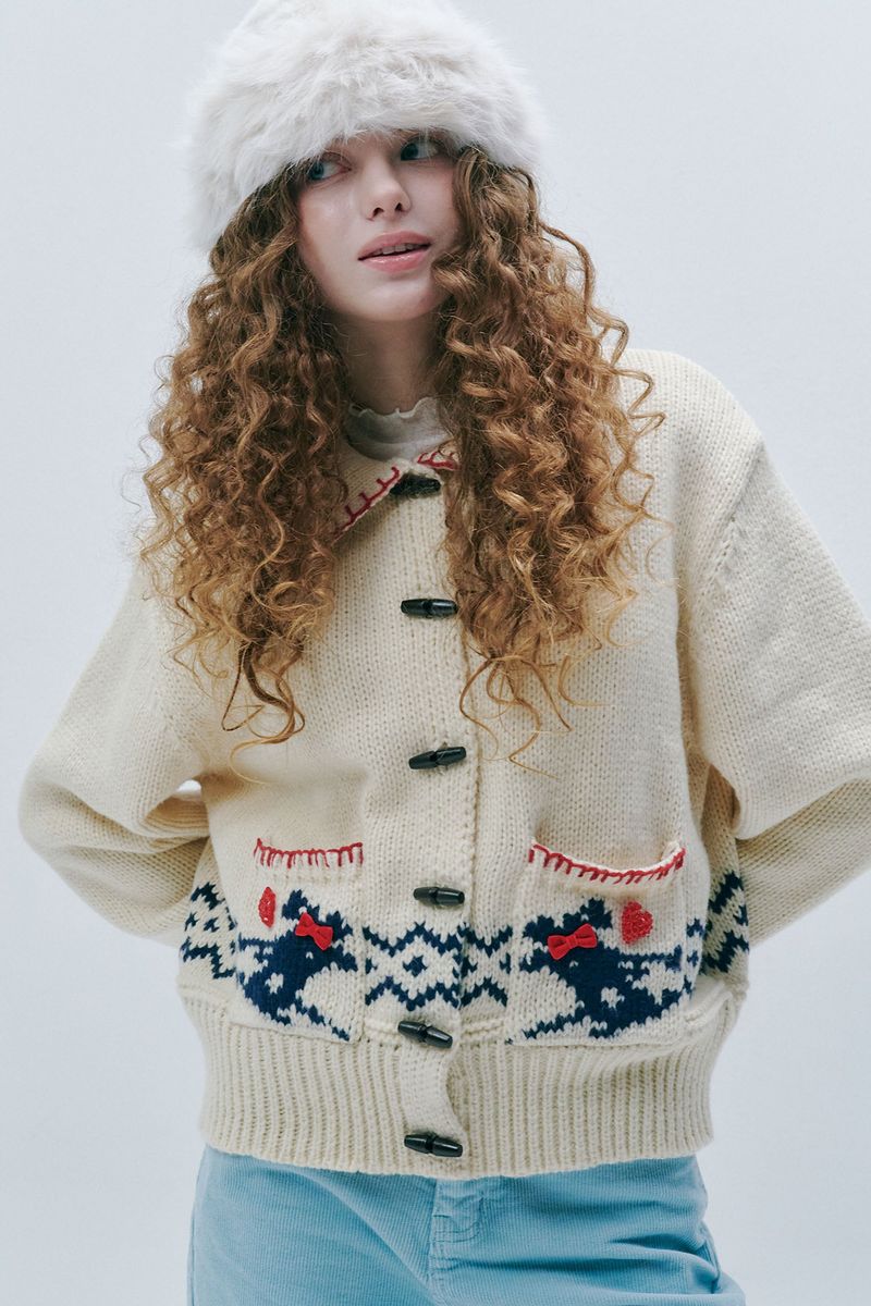Bunny Heart Cardigan [Ivory]