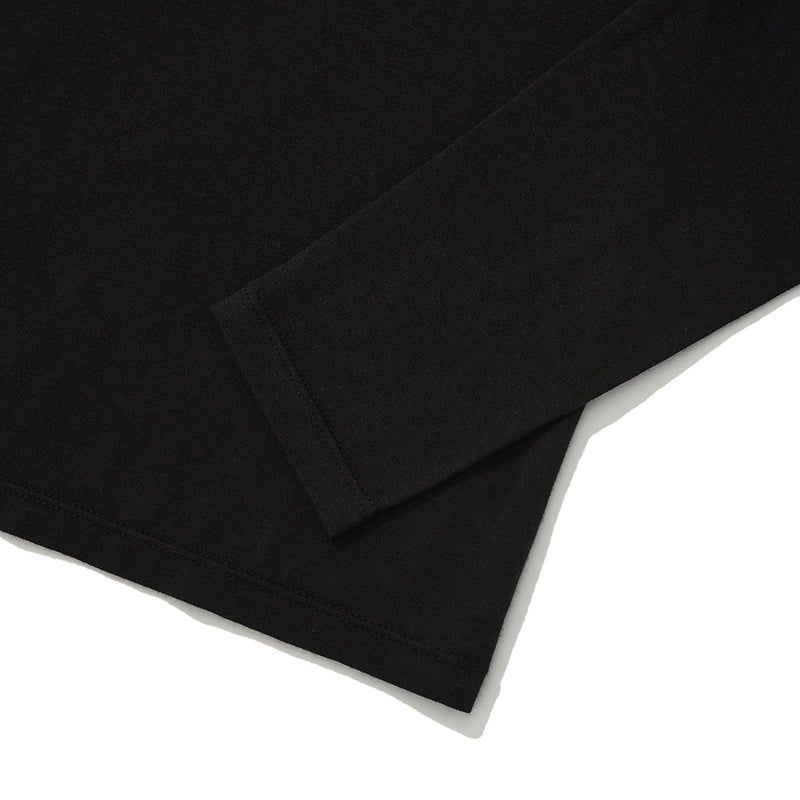KIRSH PLAIN ROUND FITTED T-SHIRT [BLACK]