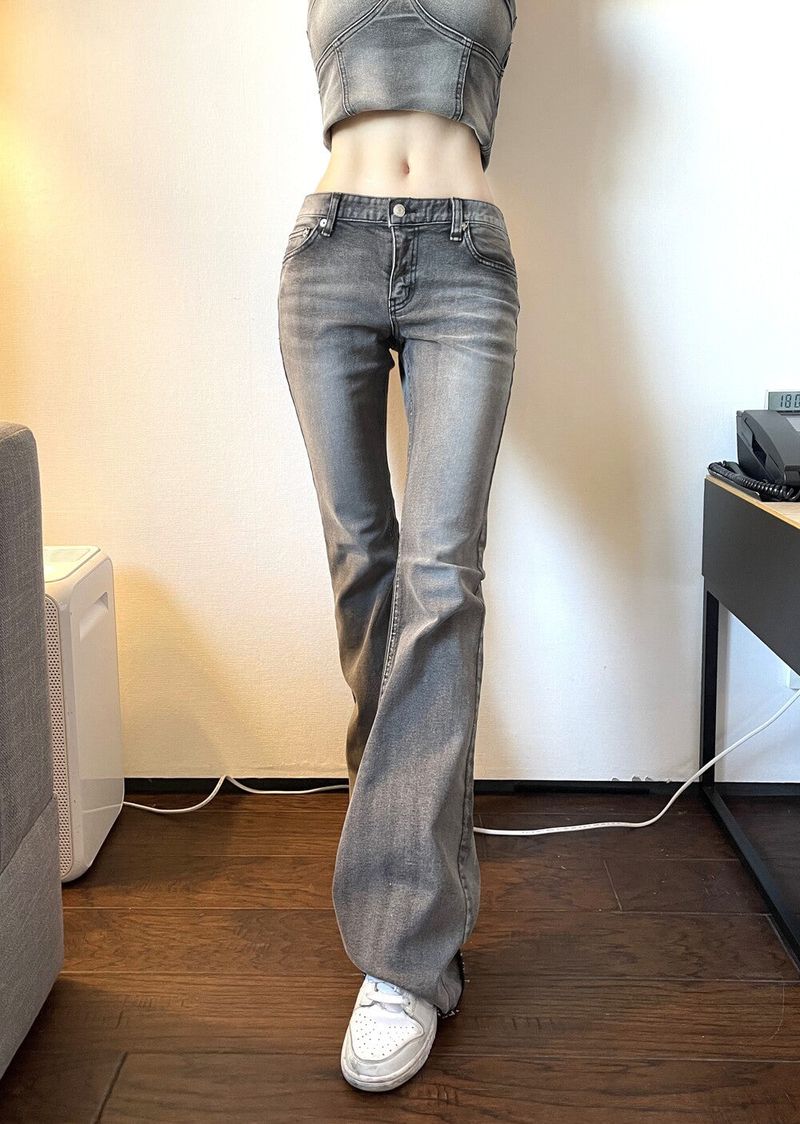 Seow(ソウ)の「1281. Gray washing denim low boots cut pt(Pants)」
