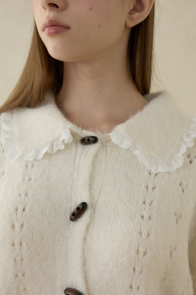 SOFT PUNCHING KNIT CARDIGAN